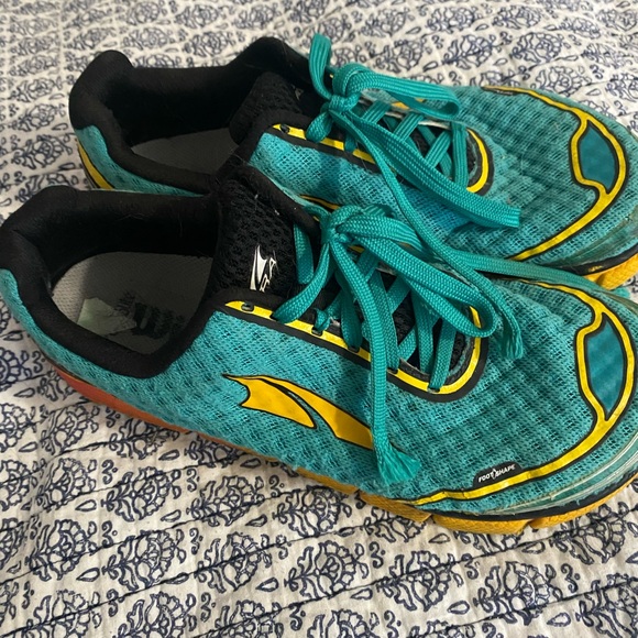 ALTRA Torin 2.0 A2534-2 Blue Yellow Comfort Running Shoes WOMENS 9 zero Drop - Picture 7 of 9